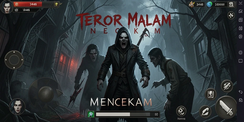 Tampilan seram dari gameplay 3446 yang menegangkan.
