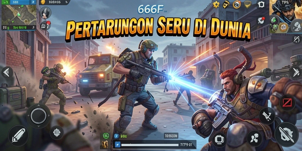 Tampilan gameplay 666F yang mendebarkan dan penuh aksi.