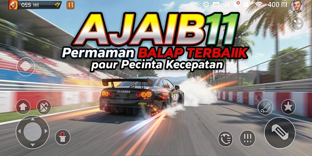 Tampilan aksi seru balapan AJAIB11 di lintasan.