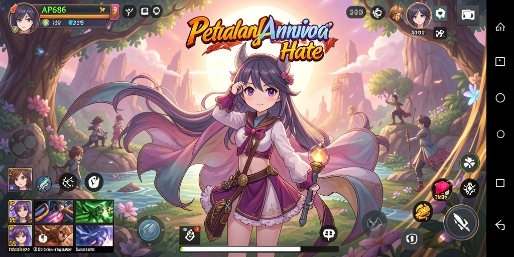 Tampilan gameplay yang memukau dari AP686 dengan karakter Anime.