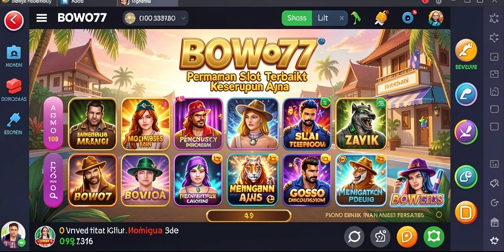 Gameplay menarik BOWO77 dengan simbol slot yang menawan.