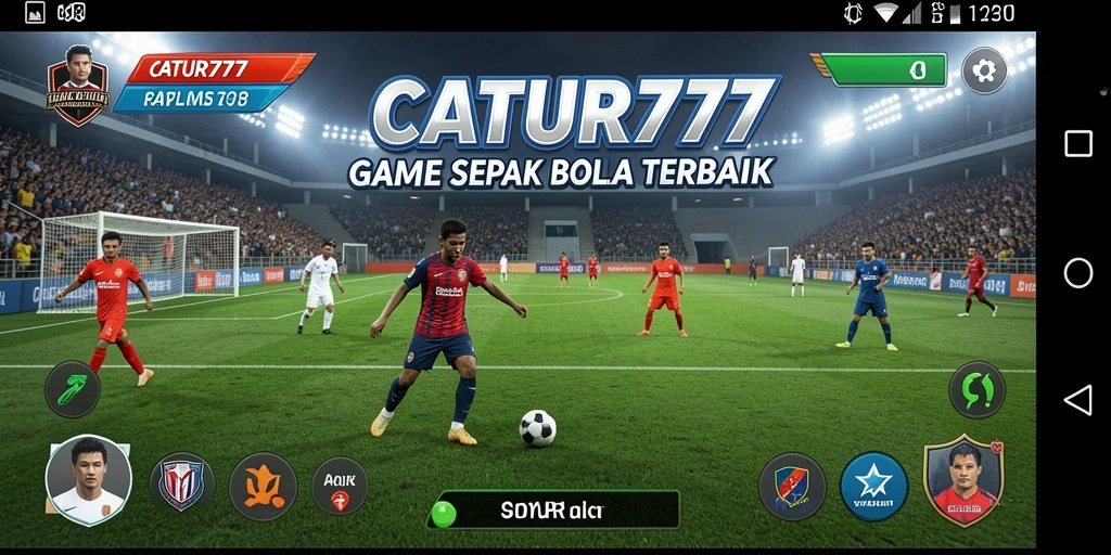 Tampilan gameplay menarik dalam permainan sepak bola CATUR777.