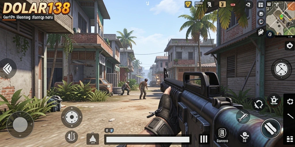 Screenshot DOLAR138 menampilkan aksi gameplay TPS yang intens.