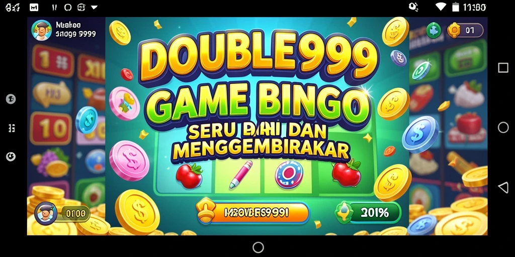 Screenshot utama DOUBLE999 menampilkan gameplay Bingo yang seru.