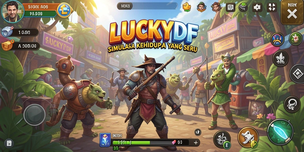 Tampilan gameplay LUCKYDF yang seru dan interaktif.
