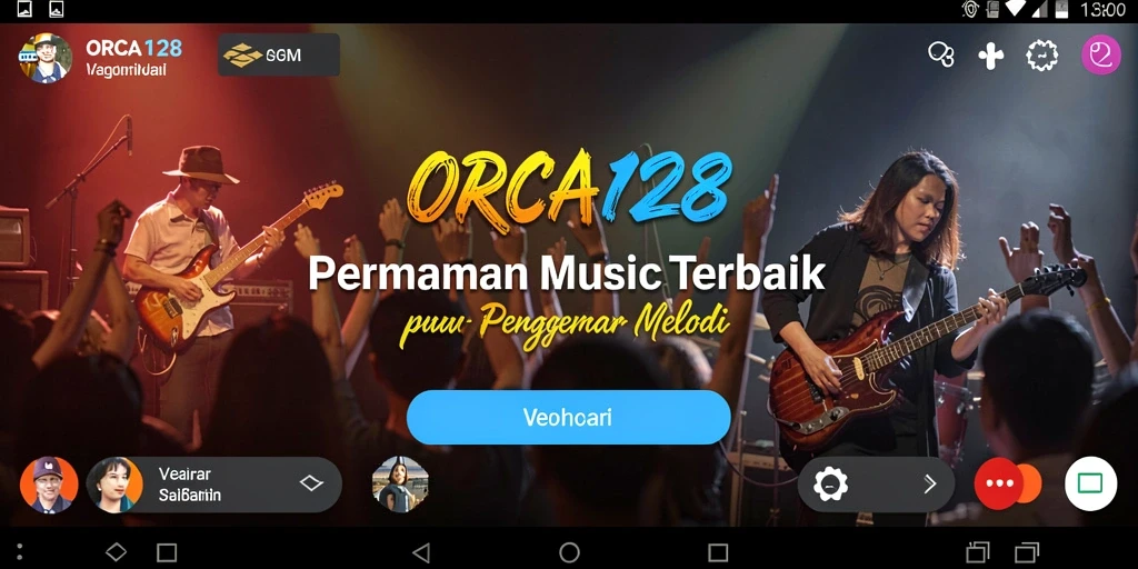 Tampilan menarik dari gameplay ORCA128 dengan melodi yang beragam.
