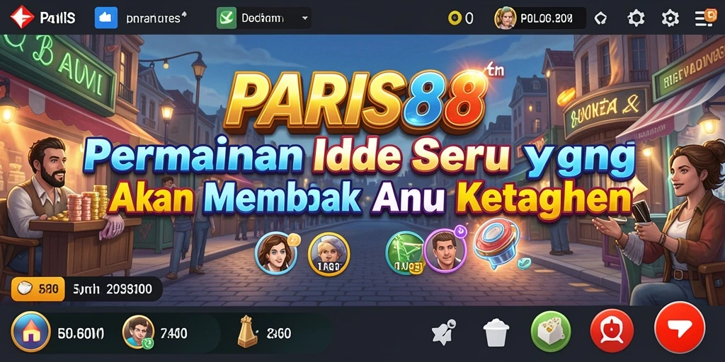 Screenshot gameplay PARIS88 menunjukkan karakter bekerja sambil menghasilkan sumber daya.