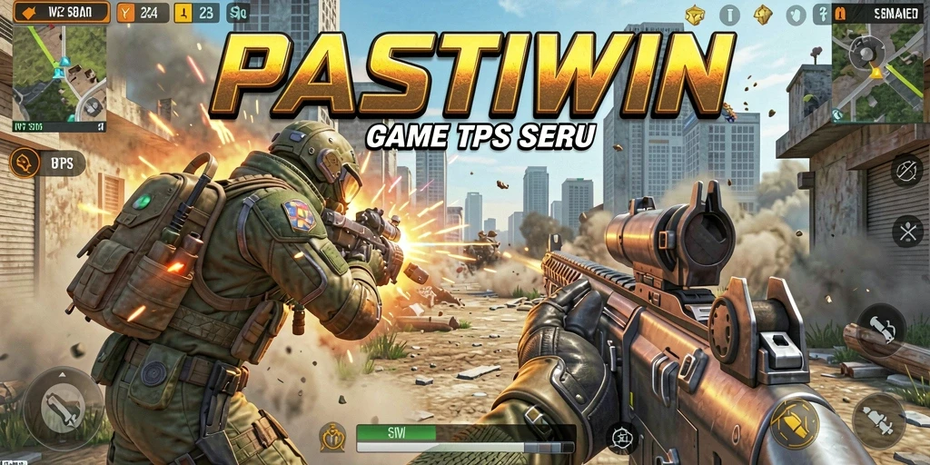 Tangkapan layar gameplay menarik PASTIWIN dalam pertempuran TPS.