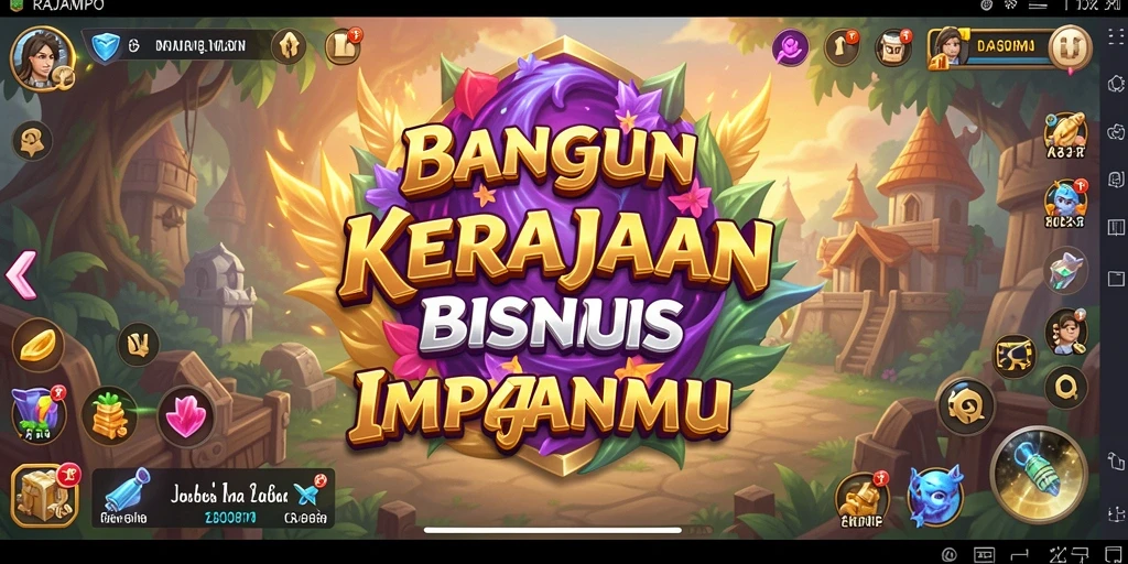 Tangkapan layar utama RAJAMPO yang memperlihatkan gameplay Tycoon yang menarik.