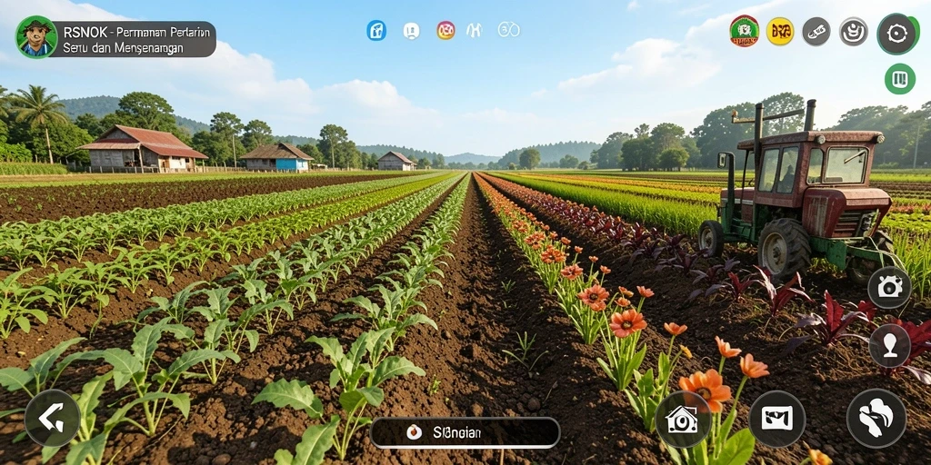 Screenshot gameplay RSNOK menampilkan keseruan bertani.