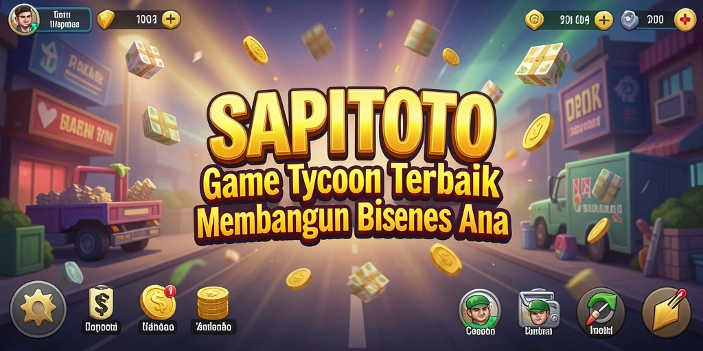Tampilan gameplay SAPITOTO yang menampilkan pengelolaan bisnis yang mendebarkan.