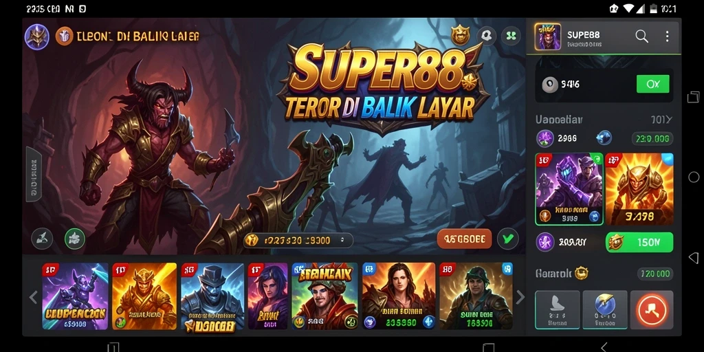 Tampilan gameplay SUPER88 yang menegangkan dan menyeramkan.